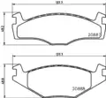 Fékb.első SEAT/VW       /KEL - Pagid