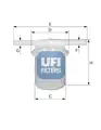 UFI üzemanyagszűrő - UFI