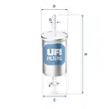 UFI üzemanyagszűrő - UFI