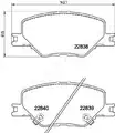 Fékbetétkészlet, tárcsafék - Japanparts