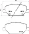fékbetétkészlet, tárcsafék - Japanparts
