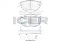 FÉKBETÉT /E/FIAT 500L 09-1.6 12- - Icer
