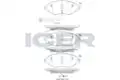 FÉKBETÉT /E/AUDI A3,OCTAVIA,GOLF 12- - Icer