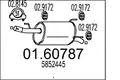 MTS hátsó kipufogódob.OPEL.MERIVA 1.4 - MTS