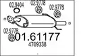 MTS hátsó kipufogódob.OPEL.AGILA B 1.0 - MTS