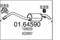 MTS hátsó kipufogódob FORD.ESC - MTS
