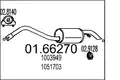 MTS hátsó kipufogódob FORD.ESC - MTS
