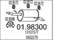 MTS hátsó kipufogódob OPEL.MER - MTS