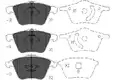 Fékbetét Készlet, Tárcsafék - Kavo Parts