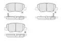 Fékbetét Készlet, Tárcsafék - Kavo Parts