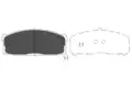 Fékbetét Készlet, Tárcsafék - Kavo Parts