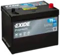 Exide Premium EA754 akkumulátor, 12V 75Ah 630A J+, japán - Exide