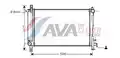 vízhűtő Voyager 2.5 CRD 04/01- - AVA Quality Cooling
