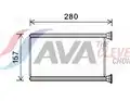 fűtőradiátor Cherokee 2.8 CRDi * '08-'13 - AVA Quality Cooling