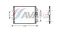 Légkondihűtő, 1.5dCi ((OE 7700436062) - AVA Quality Cooling