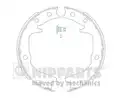 NP fékpofa MITSUBISHI GALANT V - Nipparts