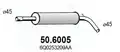 Kipufogó dob középső - Asso