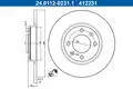 DISK PLOA CITROEN 24.0112-0231.1 ZAD.P-2008 II ELECTRO 21->D268/12 - ATE