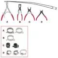 Bilincsfogó készlet - KS Tools
