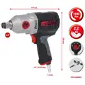 Ütvecsavarozó (sűrített levegő) - KS Tools