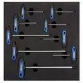 CHROME+ TX T-handle hex key set,9pcs - KS Tools