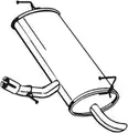 Kipufogódob, hátsó - Bosal
