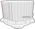 Ventilátor, utastér - Denso