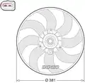 Ventilátor, motorhűtés - Denso