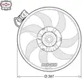 Ventilátor, vízhűtő - Denso