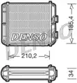 Hőcserélő, belső tér fűtés - Denso
