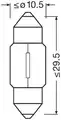 12V 10W SV8,5-8   Dobozos - Osram