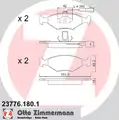Fékbetét Készlet, Tárcsafék - Zimmermann