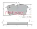 Fékbetét Készlet, Tárcsafék - Metzger