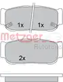 Fékbetét Készlet, Tárcsafék - Metzger