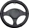 KORMÁNYVÉDŐ FEKETE BŐR 44-46CM - Automax