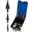 Lépcsős fúró készlet HSS nitrit 4-30 mm 3 részes - BGS