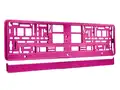 Rendszámtábla tartó, metál pink színu - Carmotion