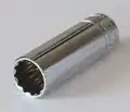 Kézi dugókulcsfej 1/2 12lap hosszított 17mm - Jonnesway