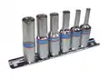6 részes 3/8 torx hosszú dugókulcs készlet  sínen 3116PR - King Tony