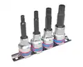 4 részes 1/2-os spline bitfejkészlet L=80mm   4136PR - King Tony