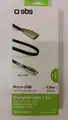 SBS TÖLTŐ ÉS FÉM ADATKÁBEL USB MICRO FEKETE 1,5 - SBS/METEOR