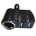 Szivargyújtó elosztó, 1 + 2 USB - Sziklai