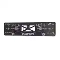 Rendszámtábla tartó pár, 3D feliratos, logós, Playboy - Sziklai