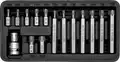 Kulcs klt., 15 db-os TORX C.V. T20-T55 YATO (R5) - Yato